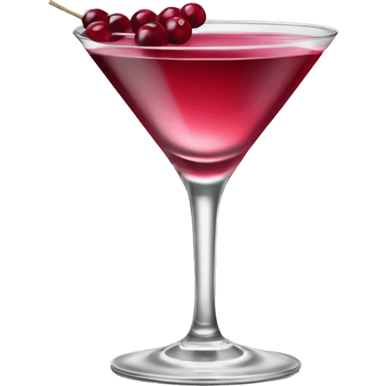 Cosmolitan coctail - vodka with cranberry juice in a martini glass. emoji