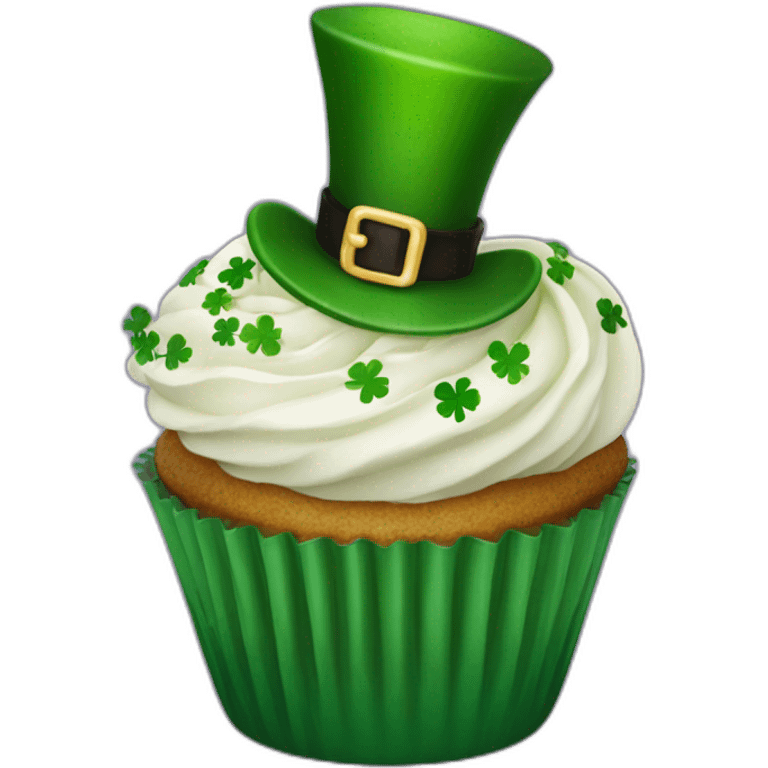 Happy st Patrick’s day cupcake emoji