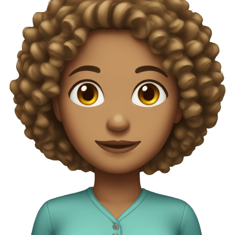 Woman Curly hair emoji