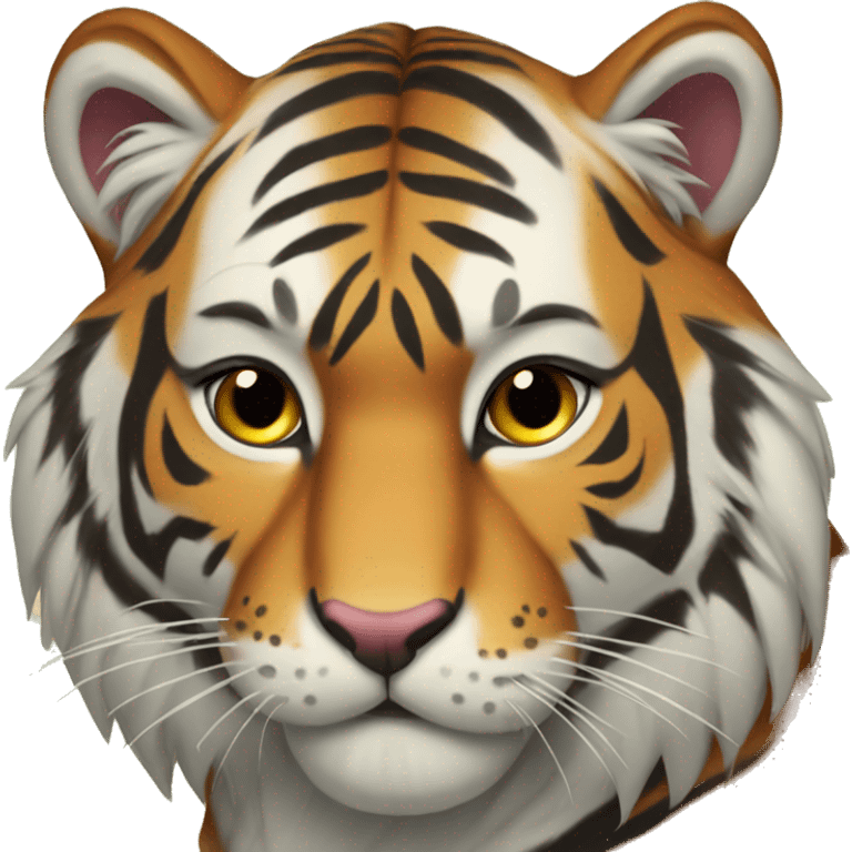 an indian cute tiger with name vish emoji