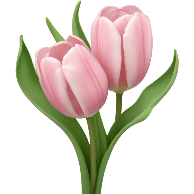 light pink tulips emoji