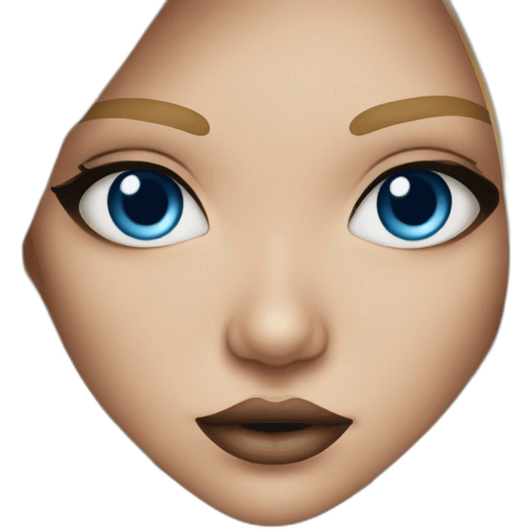 Blonde girl blue eyes septum piercing emoji