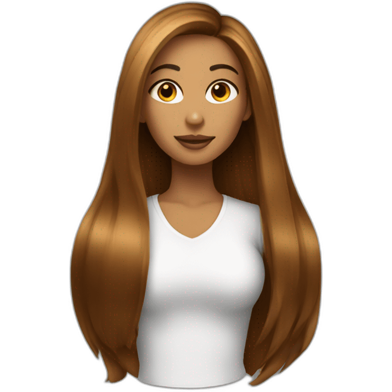 femme cheveux lisse  emoji