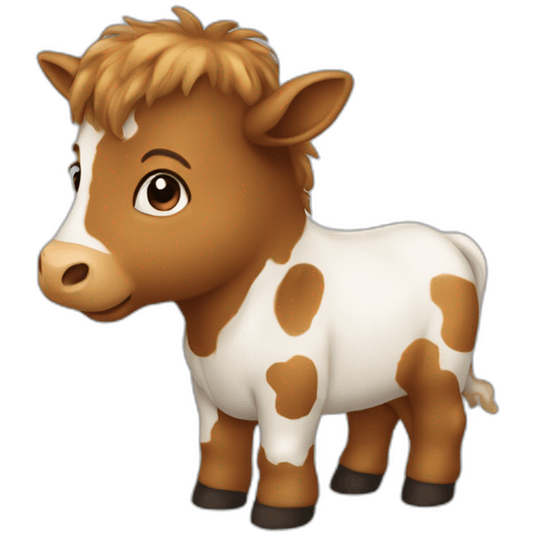 Bébé sur vache emoji