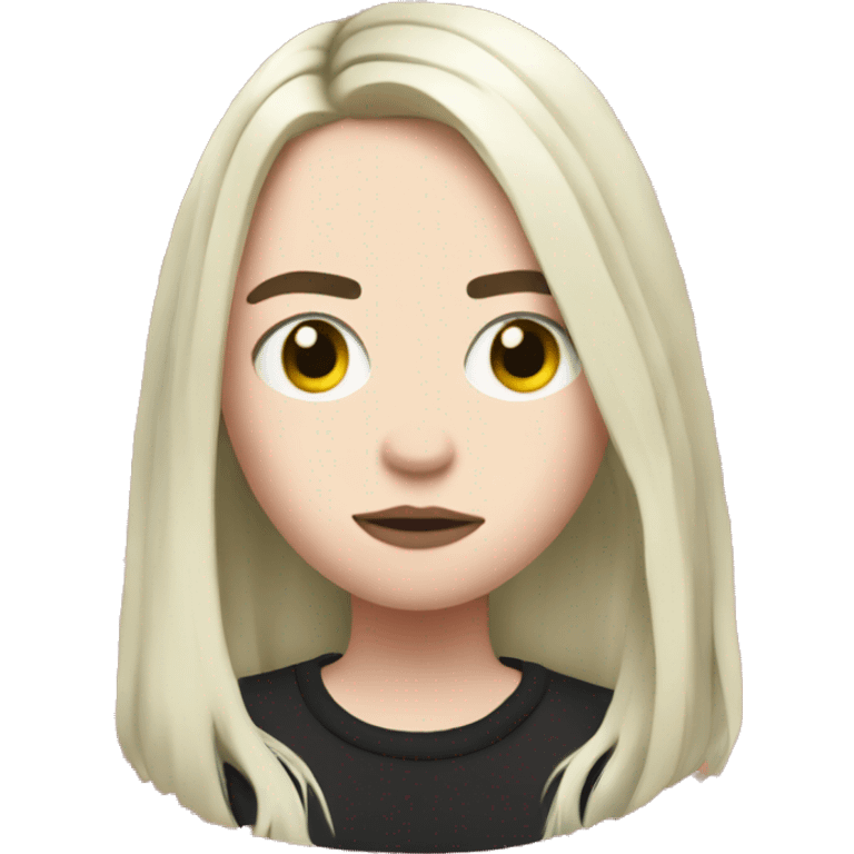 billie eilish with red roots emoji