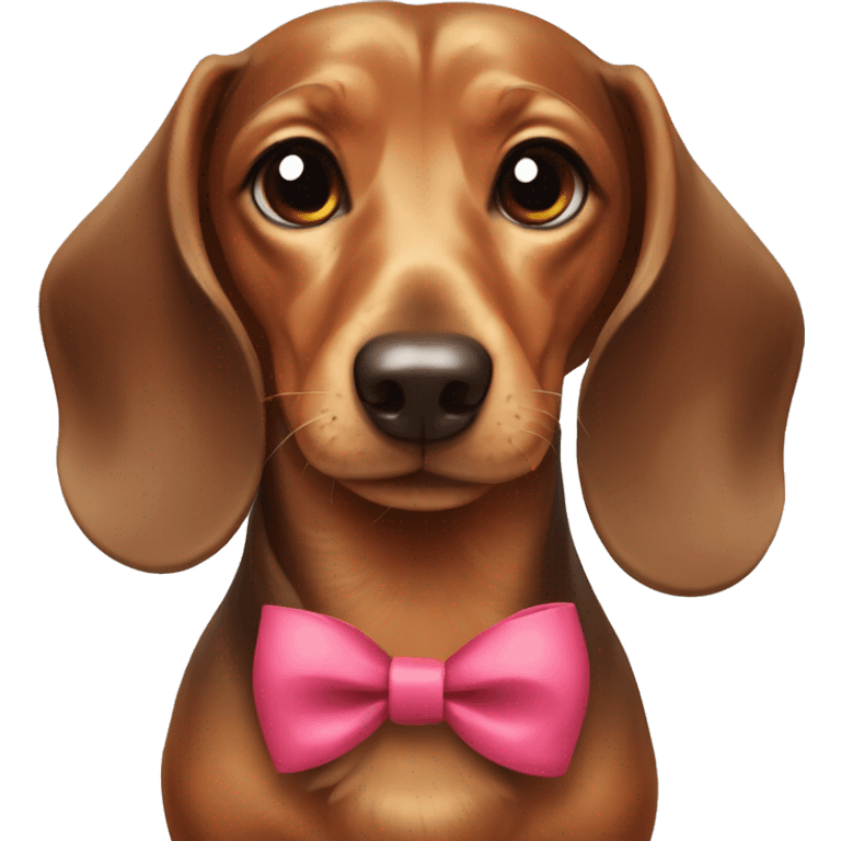 dachshund with bow emoji