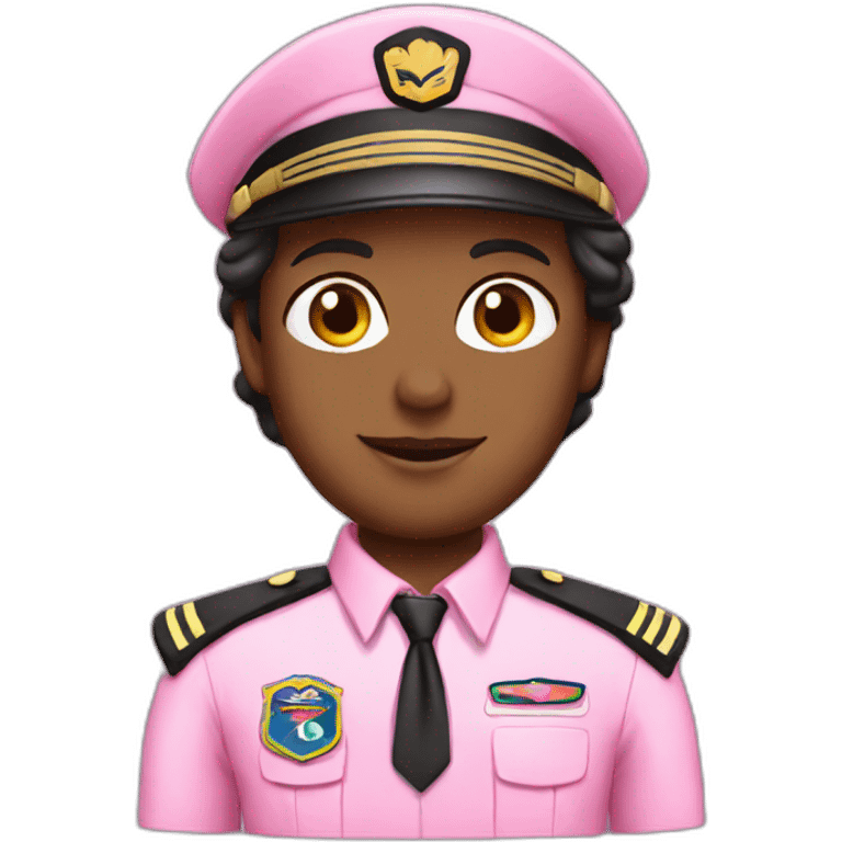 pilot in pink uniform emoji