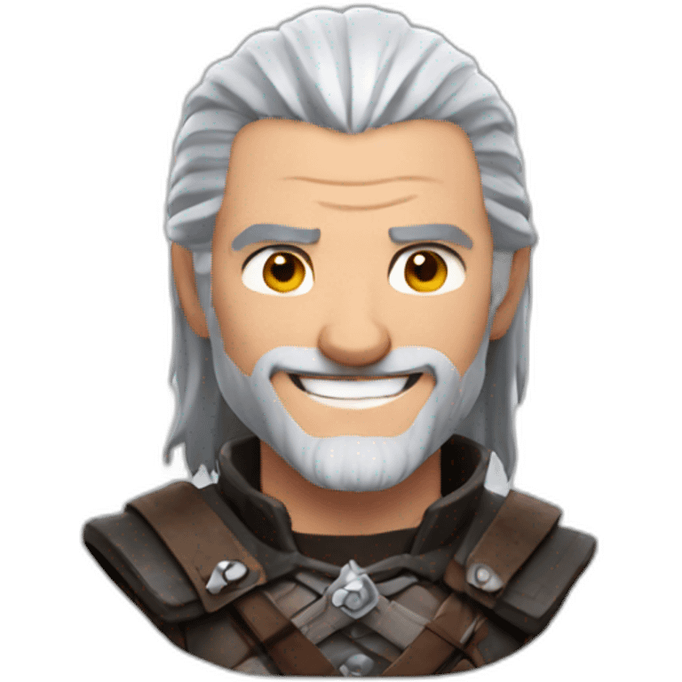 Geralt smiling emoji