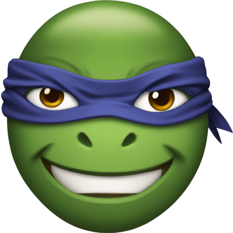 Ninja turtle face emoji