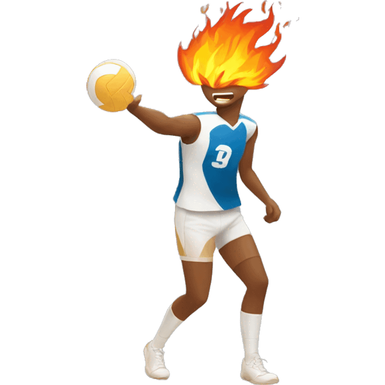 Volleyball fire emoji