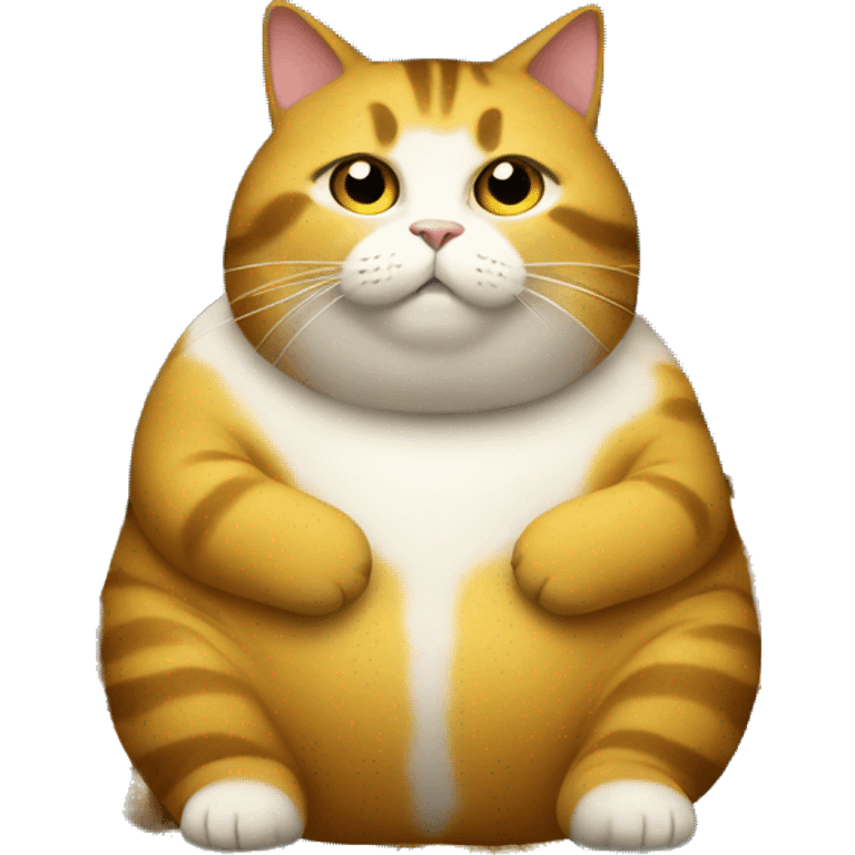 fat cat in a sunflower costume emoji