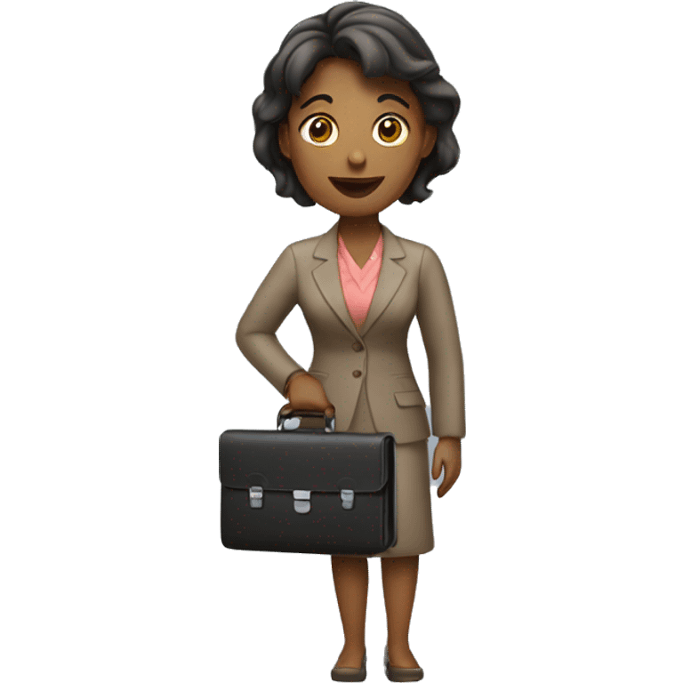 woman holding out briefcase emoji