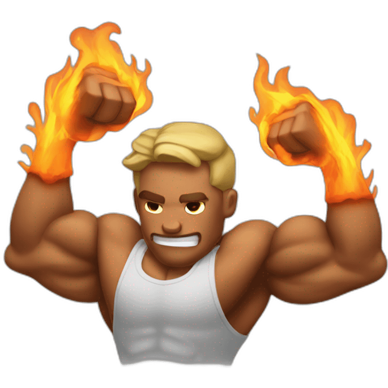 biceps on fire emoji