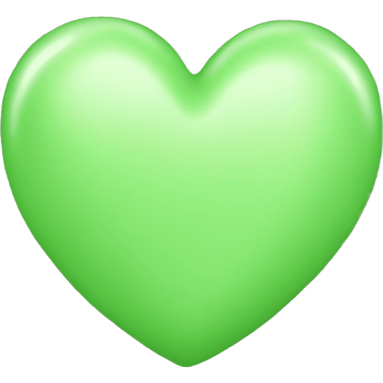 Apple emoji pastel green heart emoji