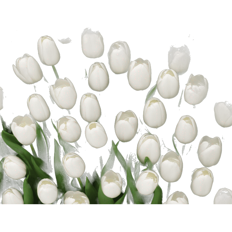 white tulips  emoji