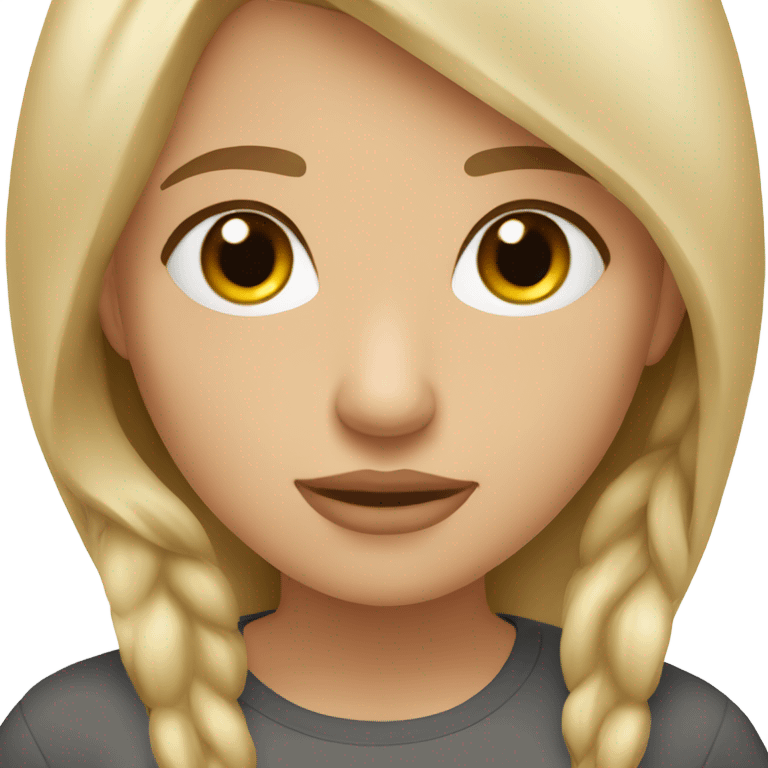 blonde and brown hair girl Amelije Albania  emoji