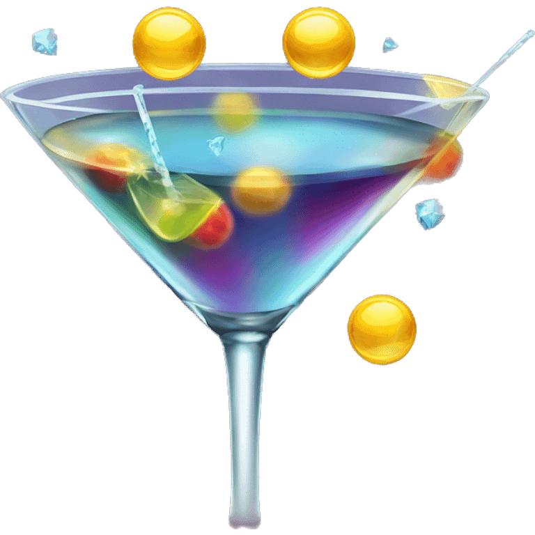 Disco martini emoji