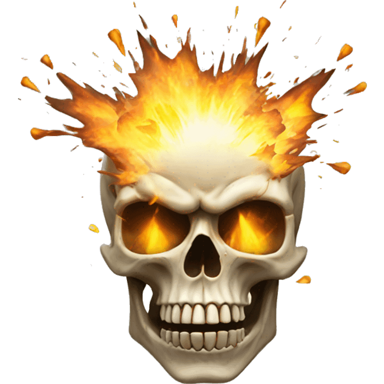 Skull with exploding head emoji