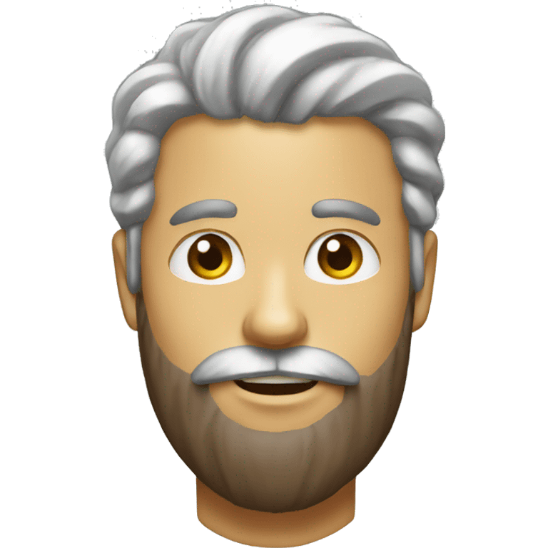 Man with beard offering American nuts Icream  emoji