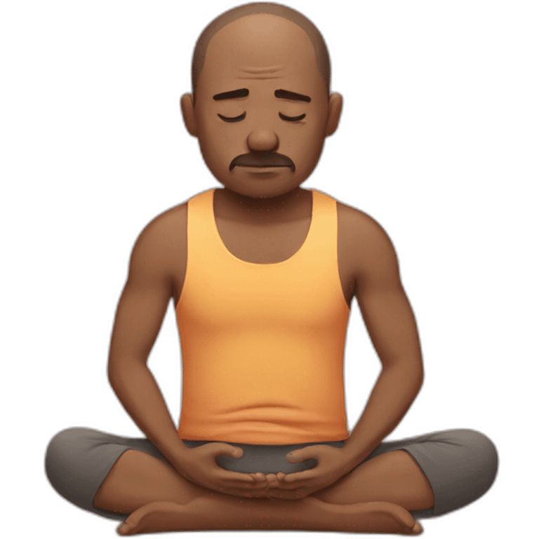 tired man yoga emoji