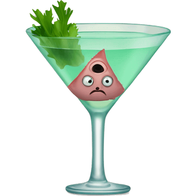 Tuna tartar in a martini glass emoji