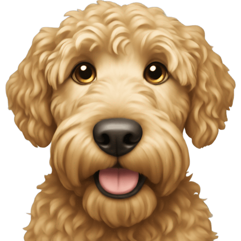 Golden doodle dog emoji