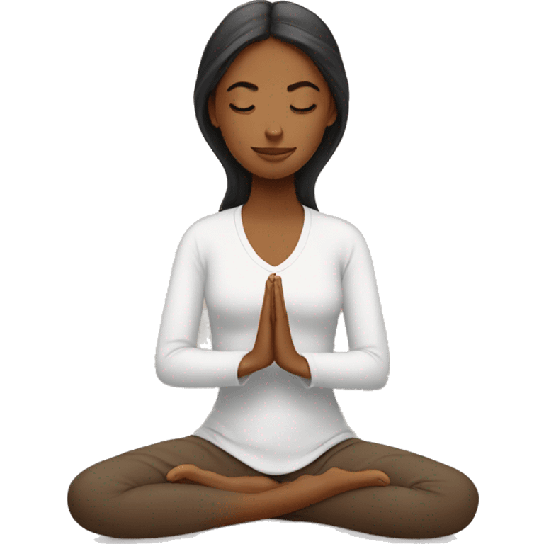 Girl meditation  emoji