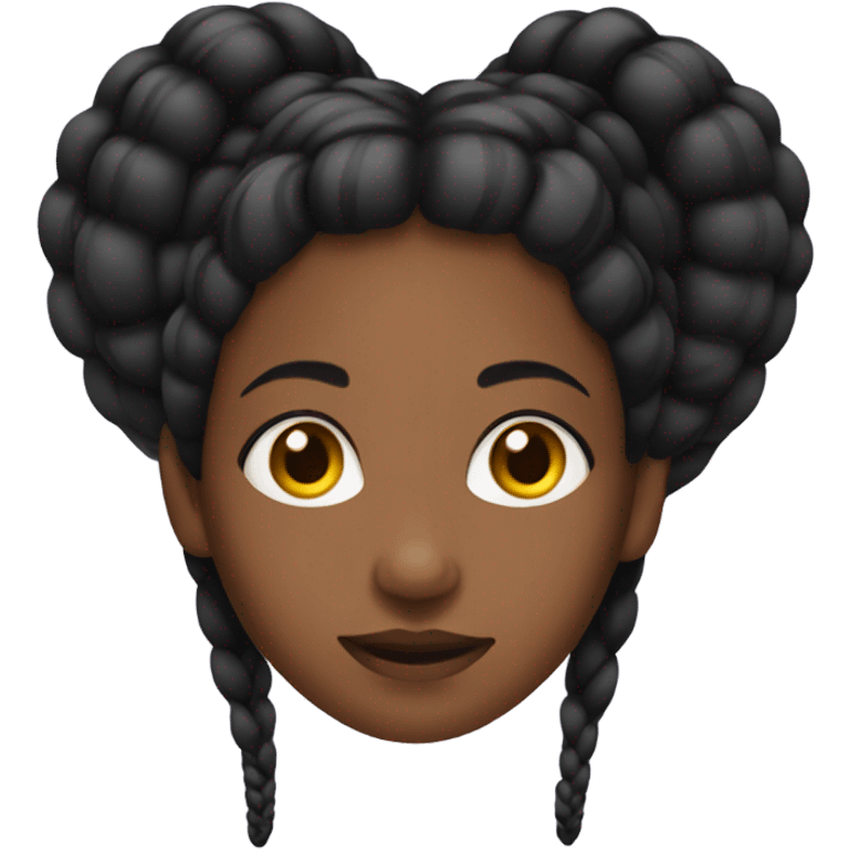 Black Women with jumbo braids  emoji