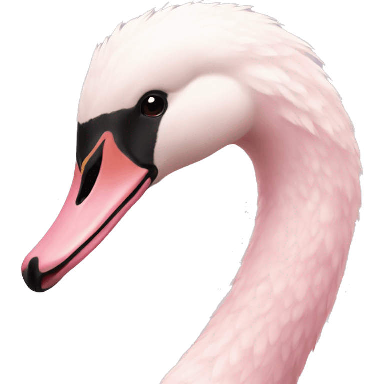 pastel pink swan emoji