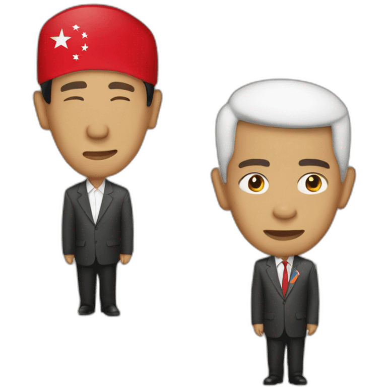 Jokowi wearing peci with Indonesia flag emoji