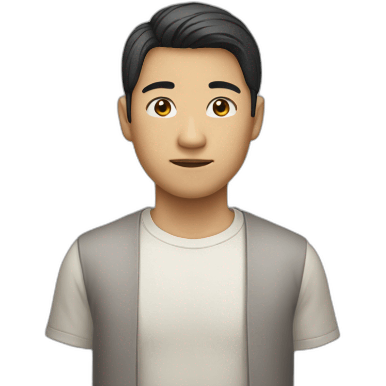 Half white half asian male emoji