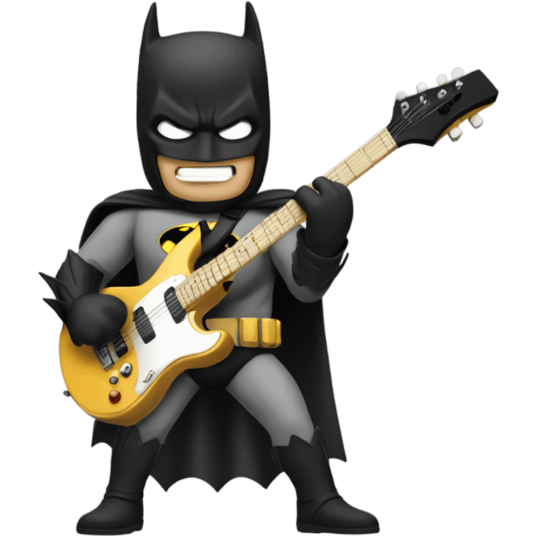 Batman playing electric guitar  emoji