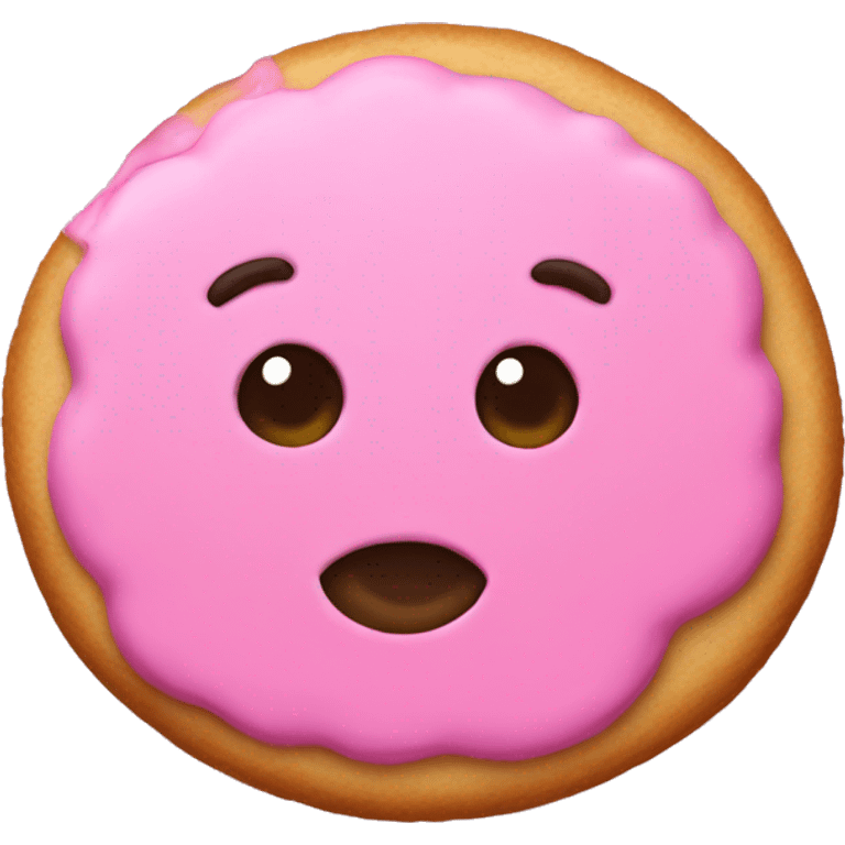 Pink cookie emoji