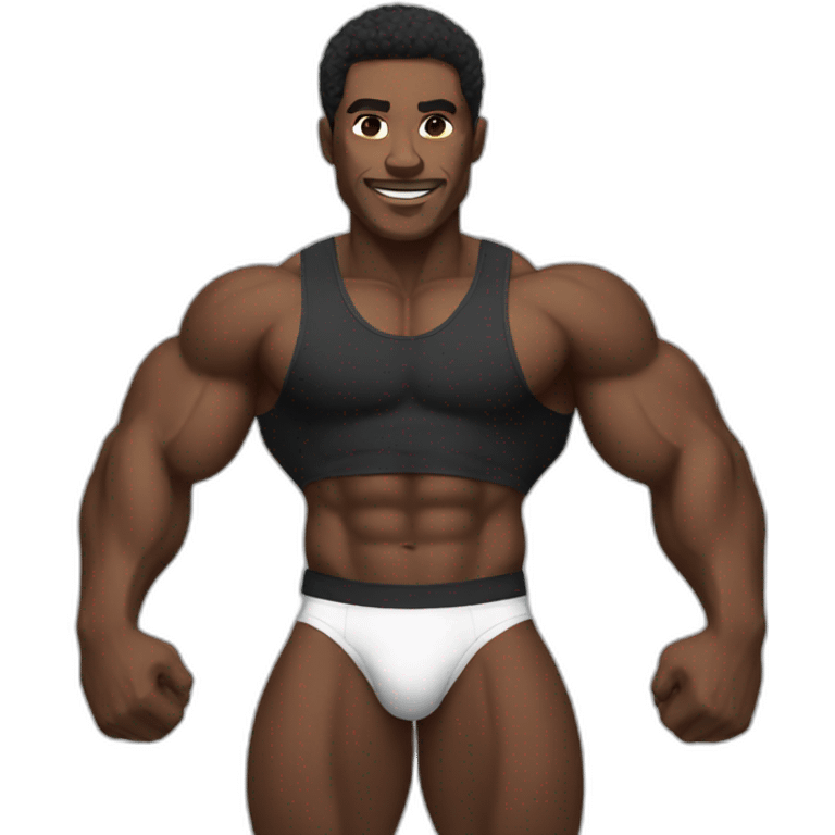 Black bodybuilder emoji