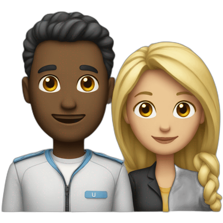 Un couple emoji