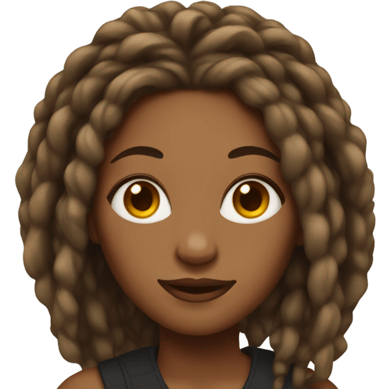 Black woman with long dread locs emoji