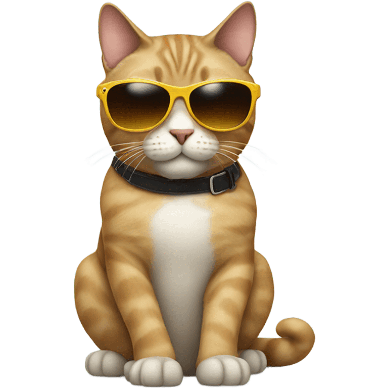 Cat with sunglasses emoji