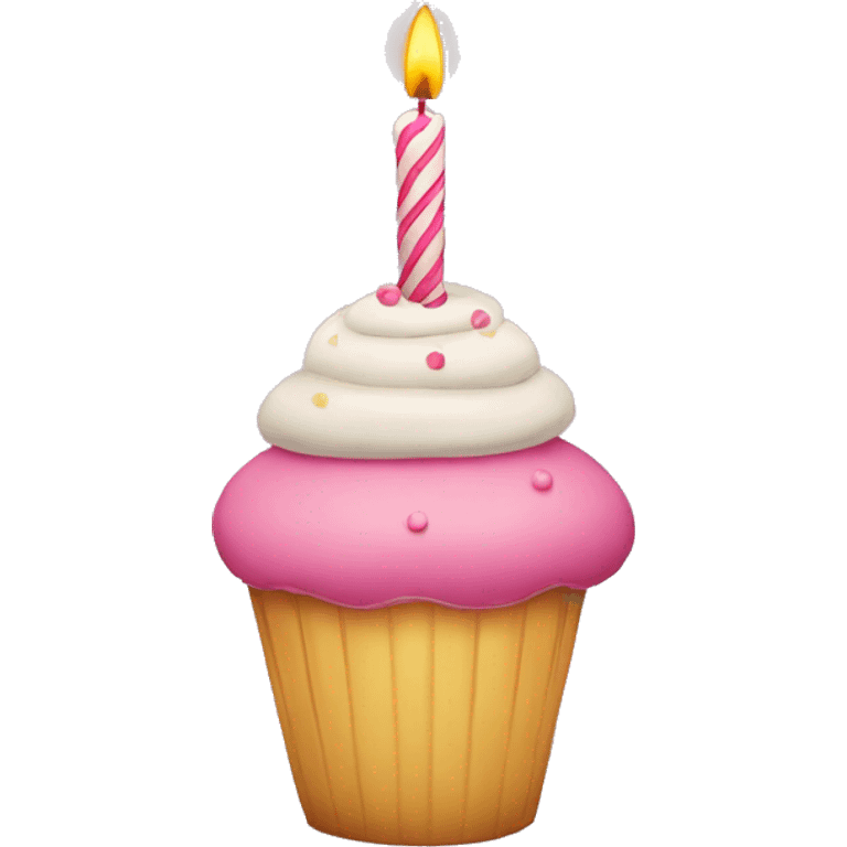 Cupcake birthday candle emoji