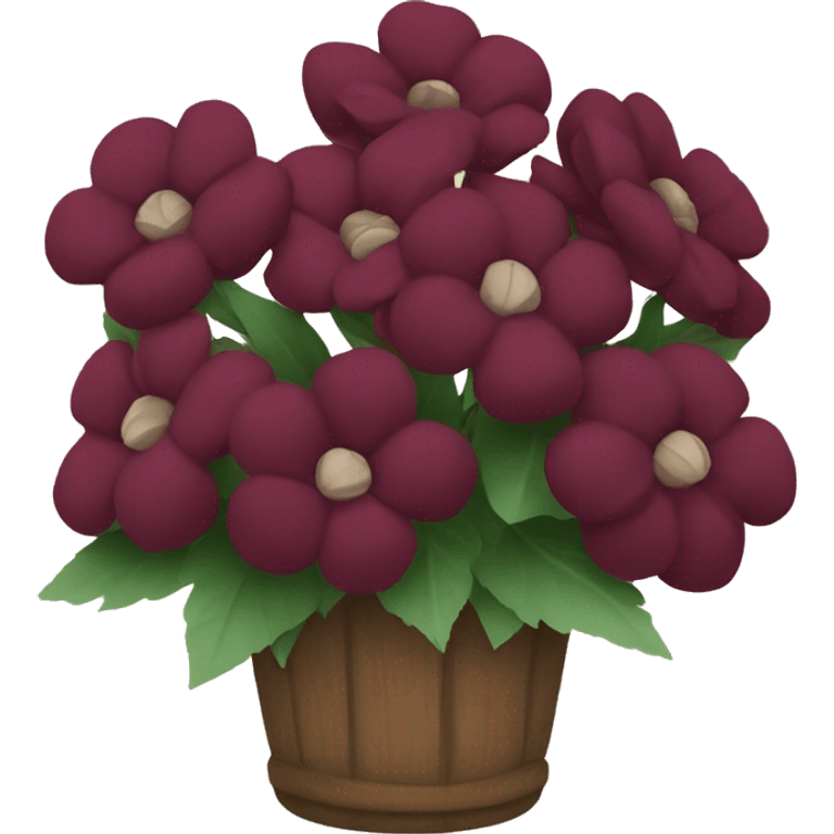 Bouquet of burgundy flowers emoji