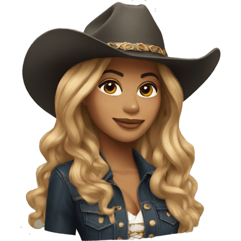 beyonce in cowboy hat emoji