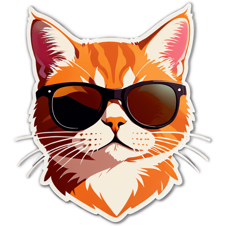 Cat with sunglasses emoji