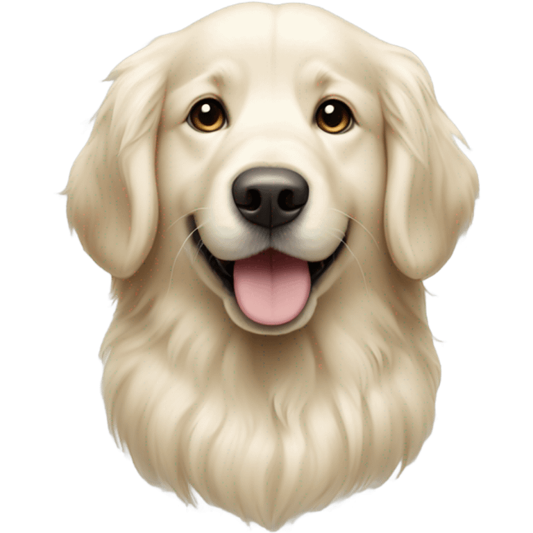 English cream golden retriever  emoji