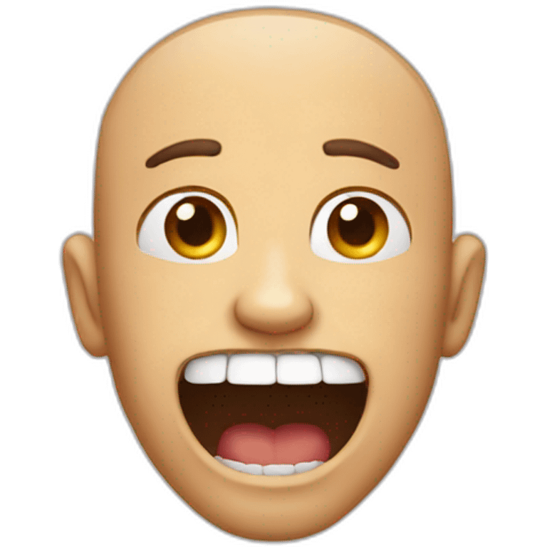 Man holding his teeth that fell out emoji