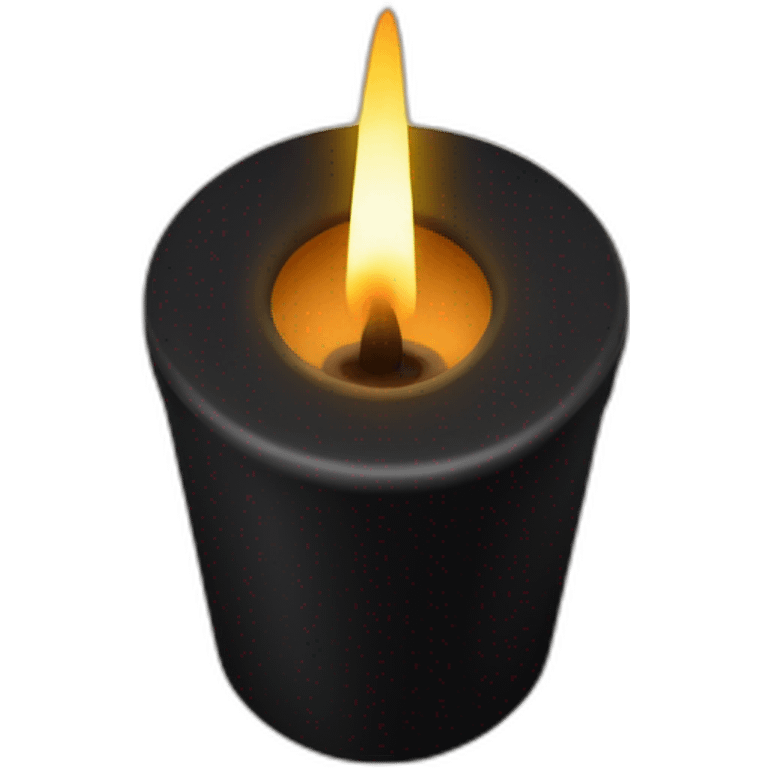 Black candle with a pentagram emoji