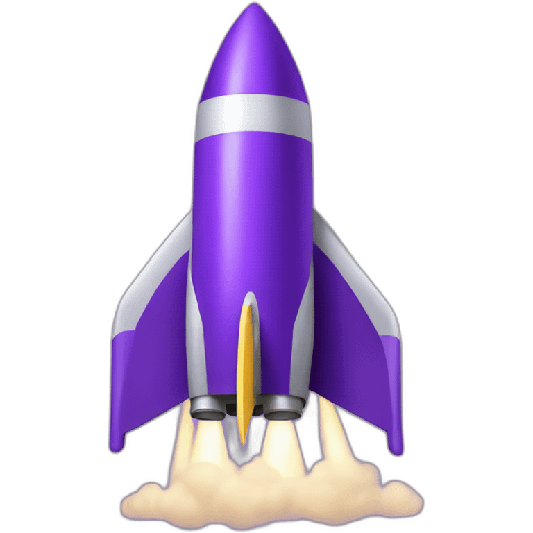 purple rocket emoji