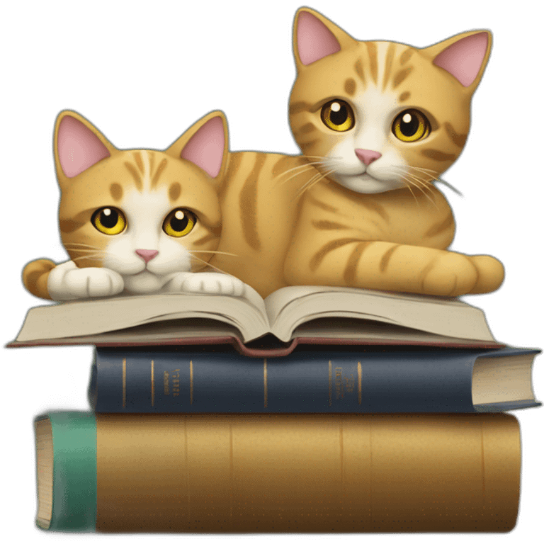 Books and cat emoji