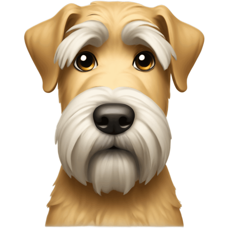 Sad and very worried wheaten terrier emoji