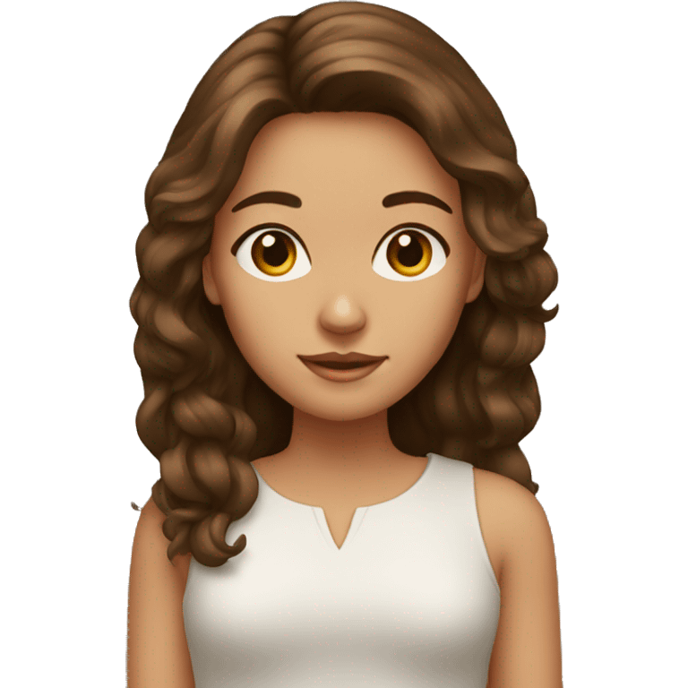 YOUNG LADY, LARGE BROWN HAIR emoji