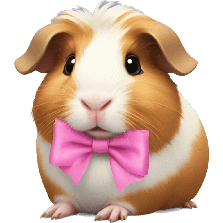 guinea pig with a pink bow emoji