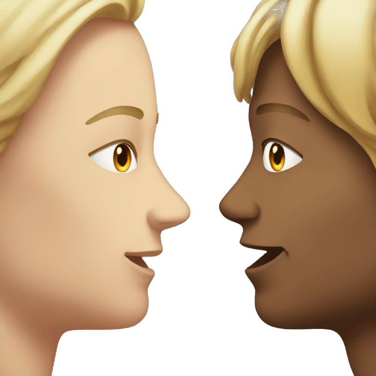 two people talking face to face emoji